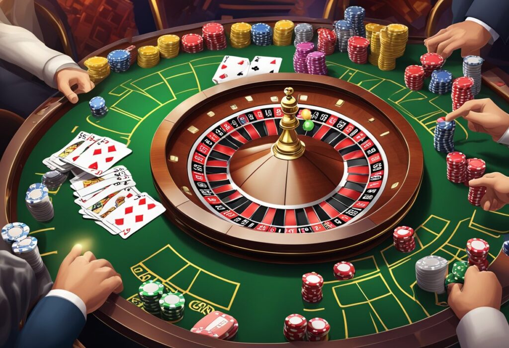 people playing roulette