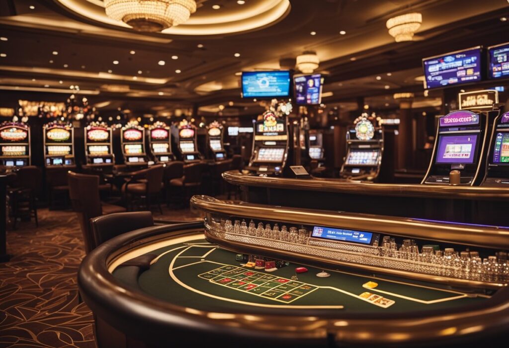 table jeux casino machines arriere plan
